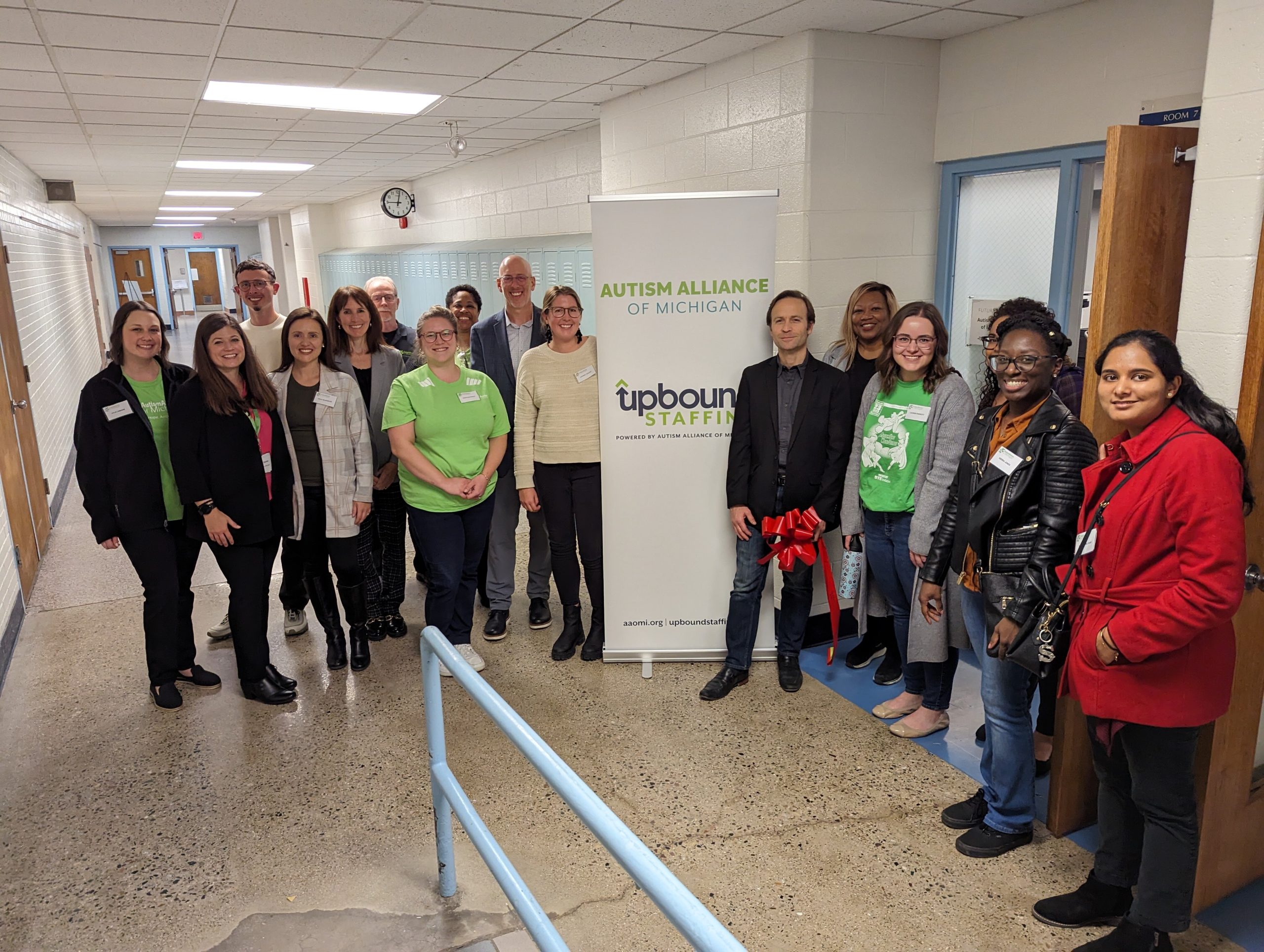 More than 40 well-wishers were on hand for the ribbon cutting. 