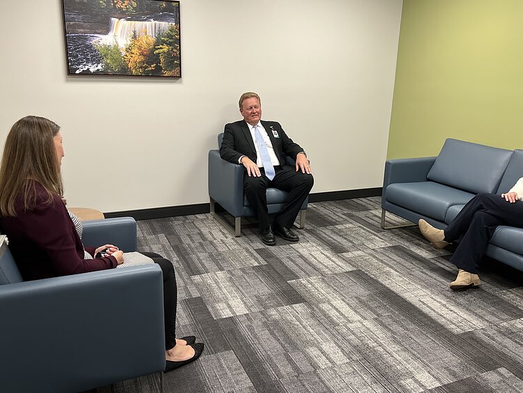 OnPoint executive director Mark Witte in one of OnPoint's facility's integrated consultation rooms.