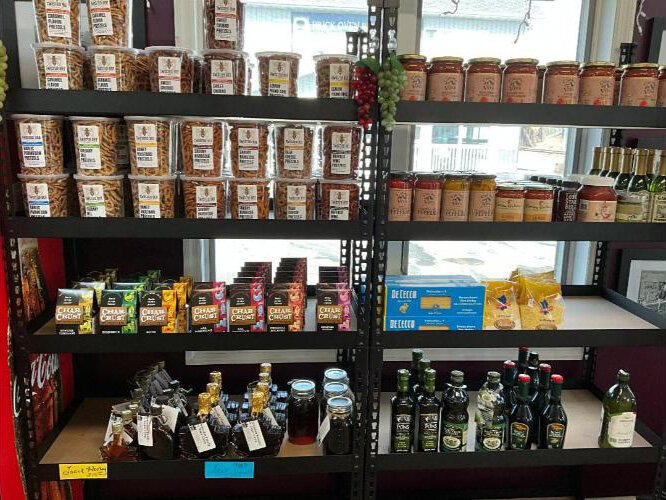 Among the dry staples at Borderland Specialty Meats, Foods and Smokehouse. 