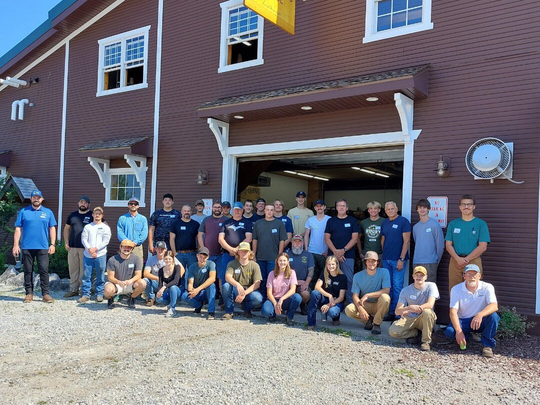 A recent graduating class at the Marine Trades Institute, formerly the Great Lakes Boat Building School.