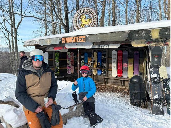 Casualty Shack on the Ridge, one of the resort's easier trails.