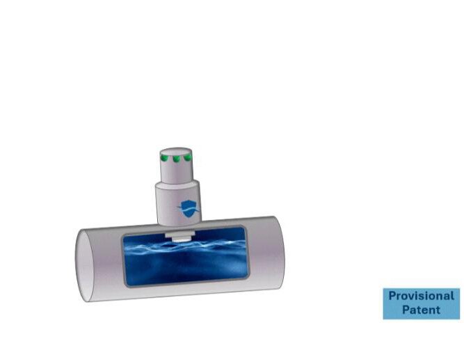 A prototype of the monitoring device Alhajjar has developed to test for water contamintants in real time.