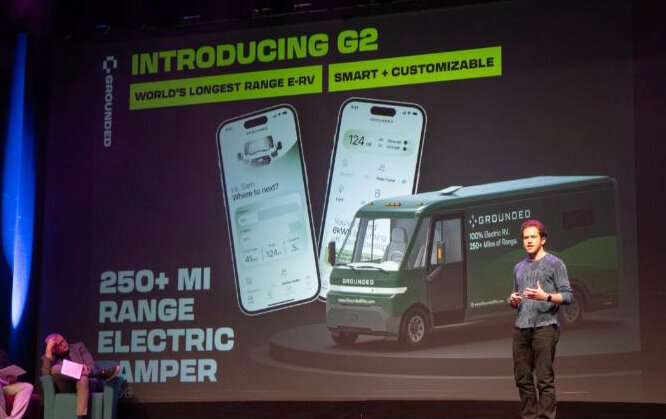 The Grounded G2 Campervan, with a 250-mile range, is available on the market.