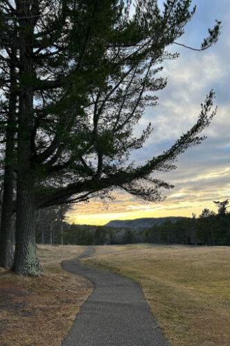 A pathway at Keweenaw Mountain Lodge. 