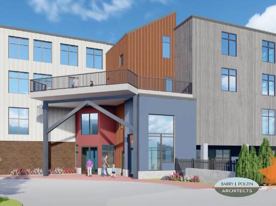 A rendering of the Munising Marketplace.