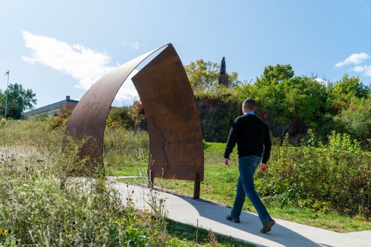 Public art on Marquette's Cultural Trail.