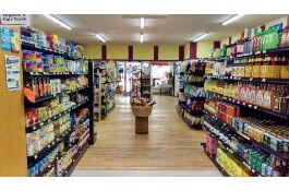 A well-stocked aisle at Northwind Natural Food Co-op.