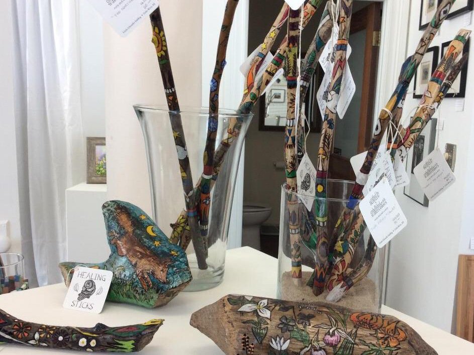 Linda Schroeder Golding’s healing sticks.