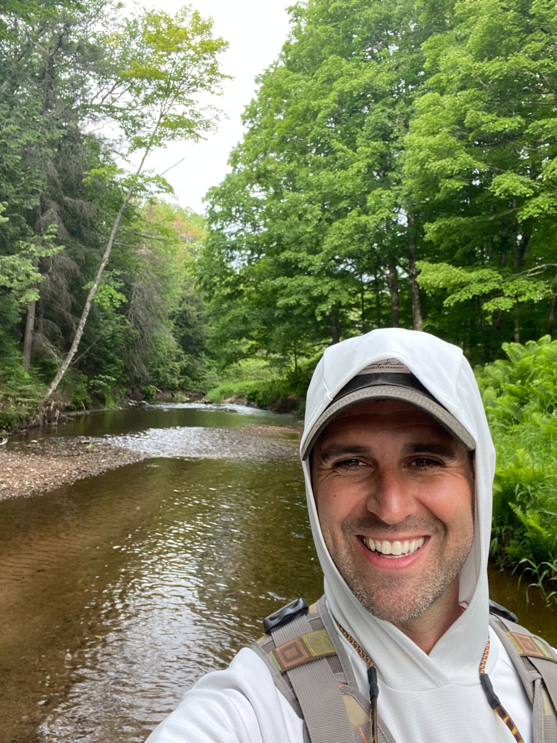 Ian Repp fly fishing on the Pilgrim River.