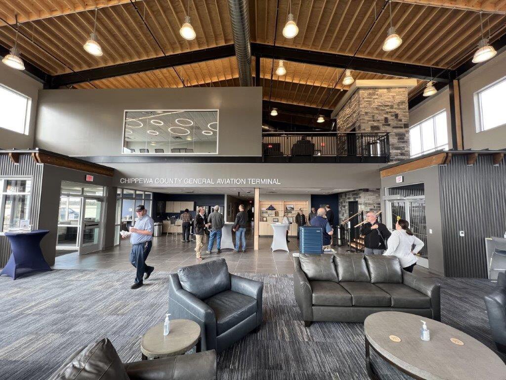 The new waiting area at the General Aviation Terminal at Chippewa County International Airport.