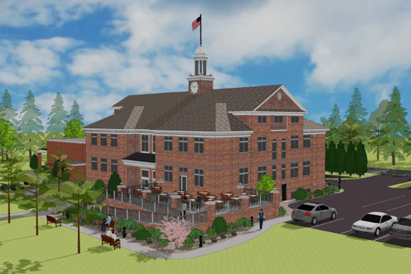 A rendering from Sidock Group showing the future of Garfield Commons.