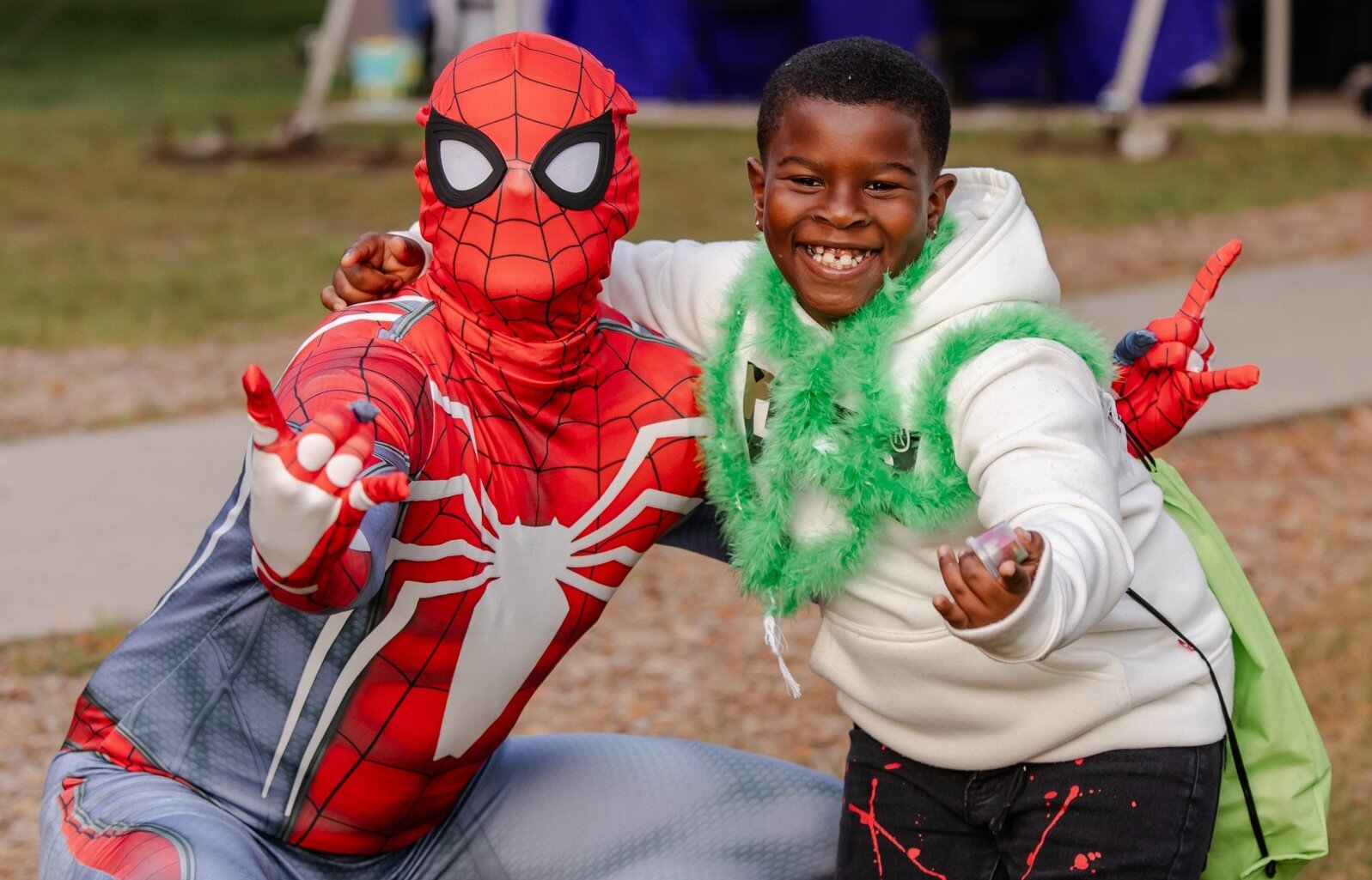 Children can meet and greet superheroes and other costumed characters.