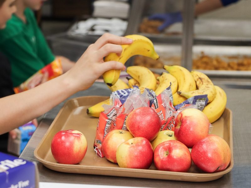 Lunchtime at Oehrli Elementary School in Montague, Mich.