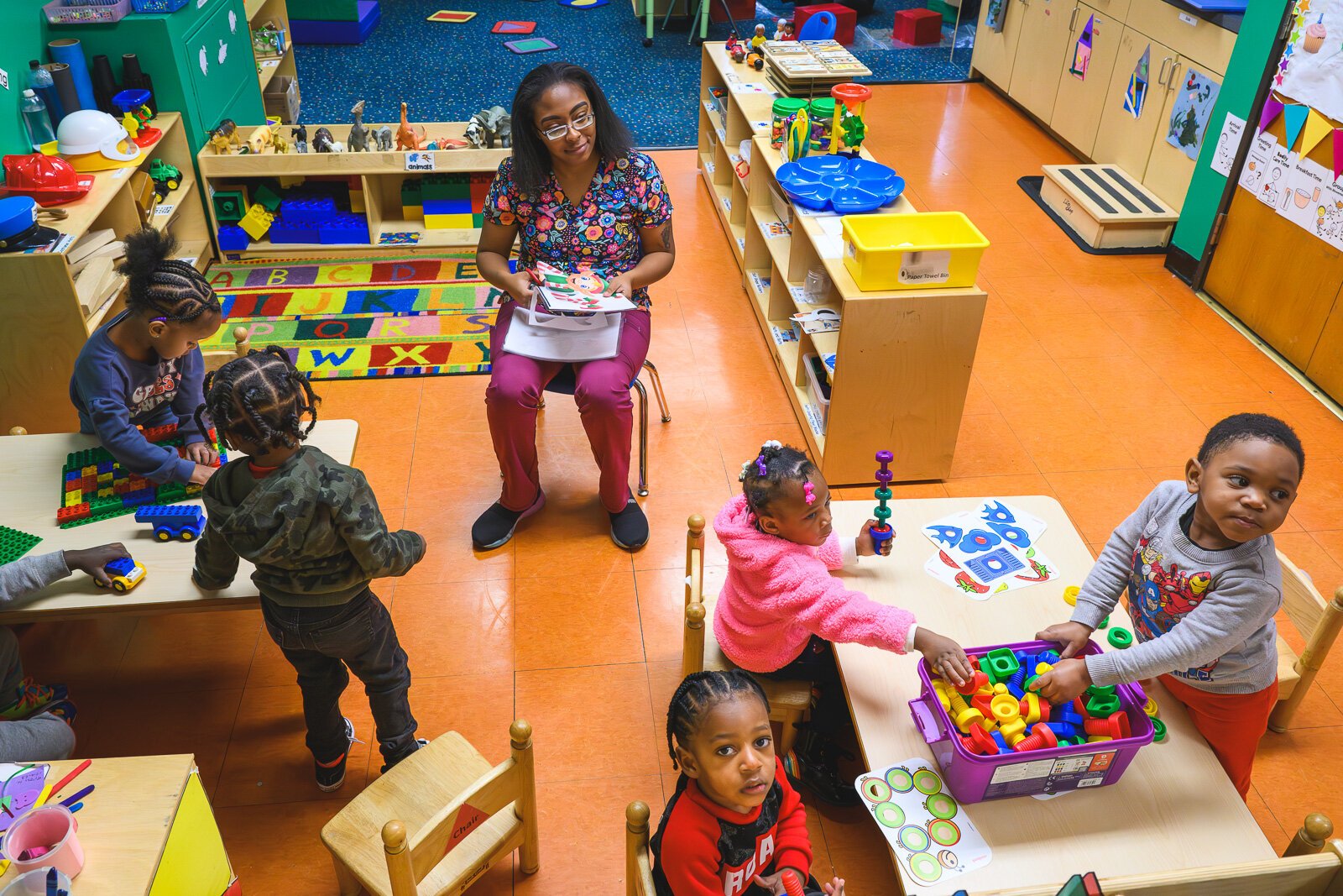 Classroom at NEST Child Care and Parent Institute in Detroit.