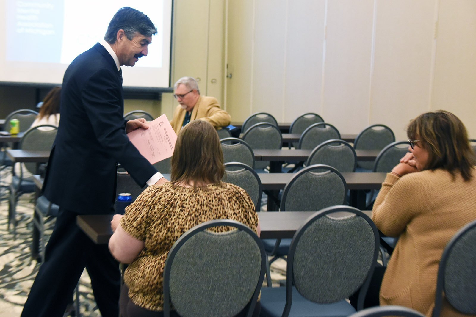 Robert Sheehan, CMHAM executive director, addresses conference attendees