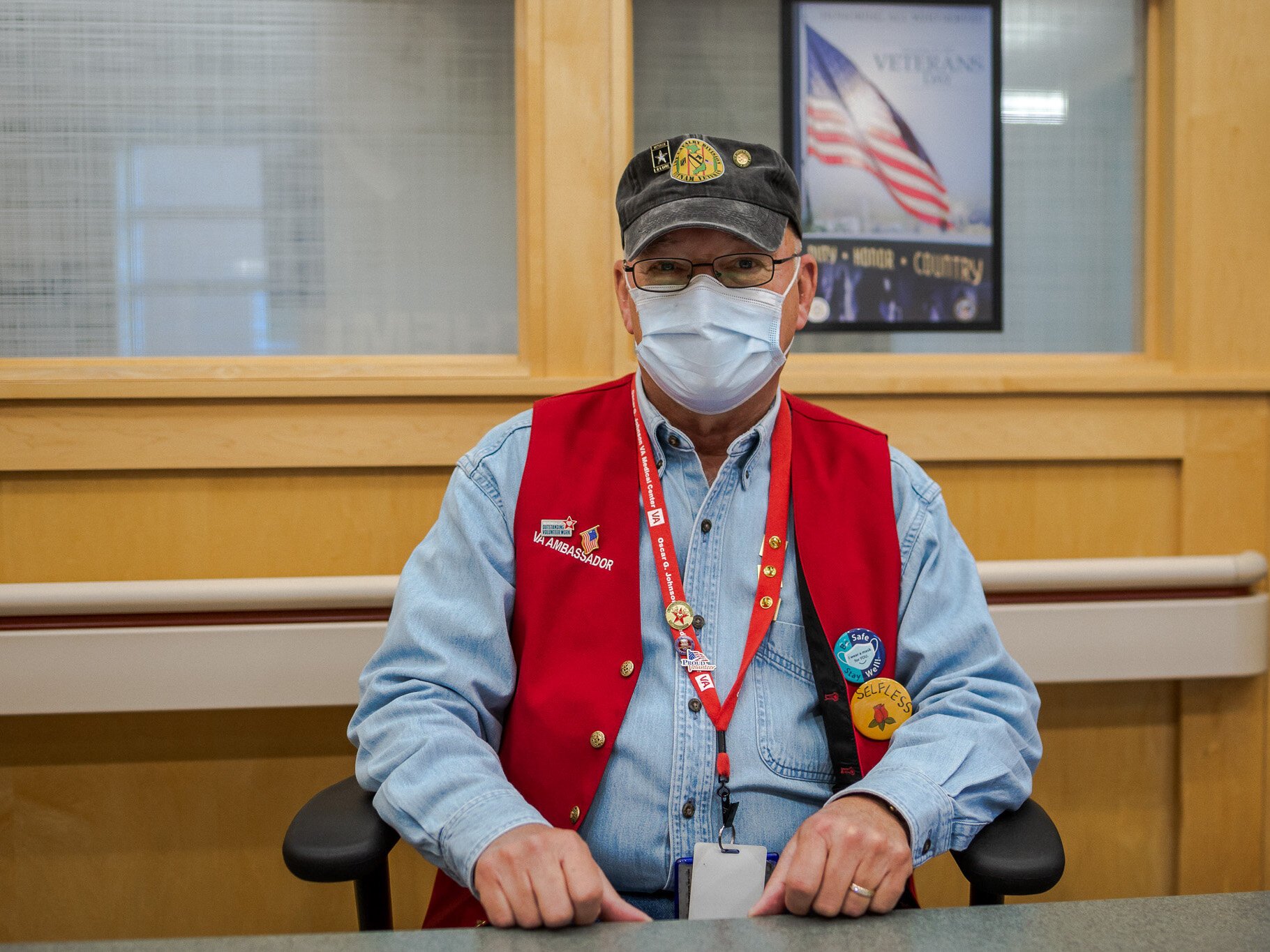 Red Coats are greeters who help veterans and visitors navigate the VA.