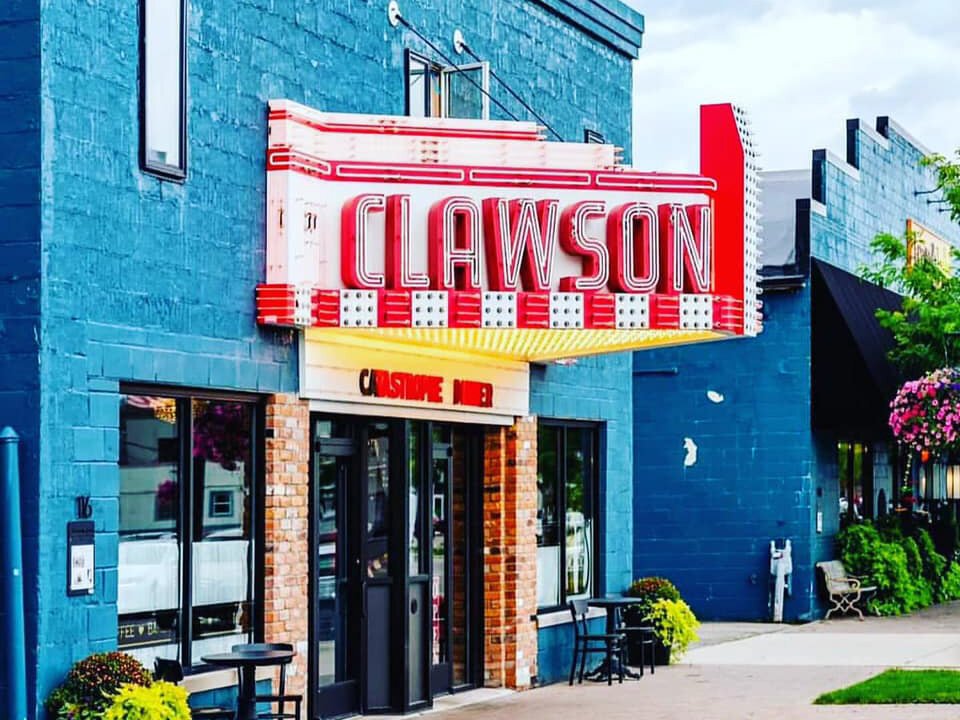The Clawson Movie Theater is a now a cafe called Three Cats.