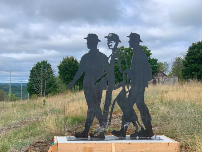 This sculpture was unveiled at Keweenaw National Historical Park last year.