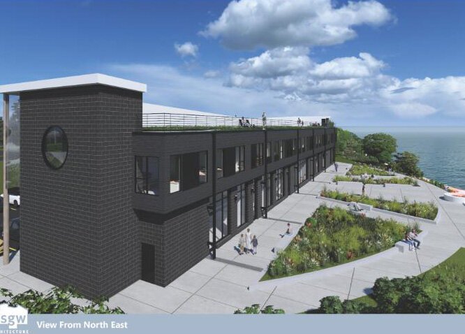 An architect's draft of the proposed development for the Bay Mills Indian Community in Brimley.