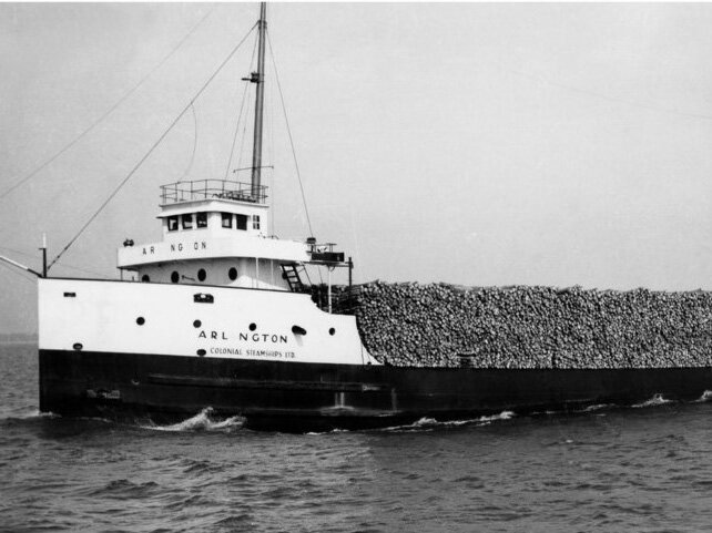 The Arlington carries lumber on a different voyage.