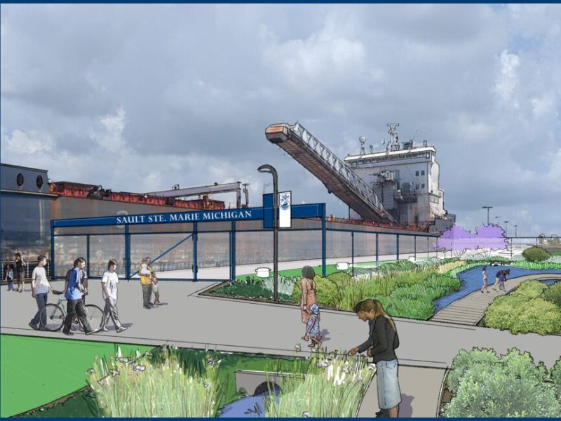 An artist's rendering of the new Carbide Dock Port.