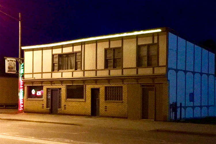 An exterior shot of Chatham's Village Pub.