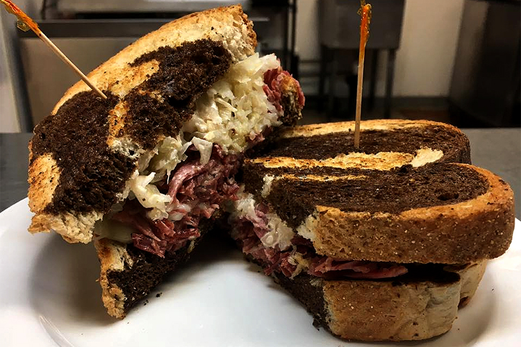 The mouth-watering reuben at the Recovery Room.