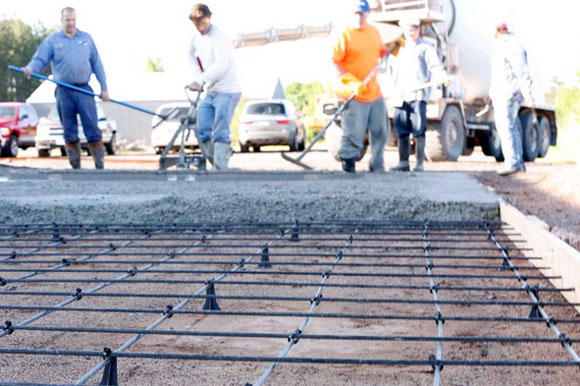 Gator Bar being installed in concrete.