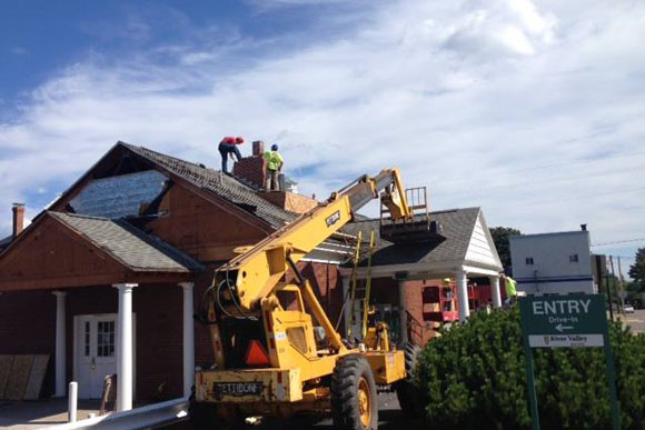 River Valley Bank under construction in Marquette.