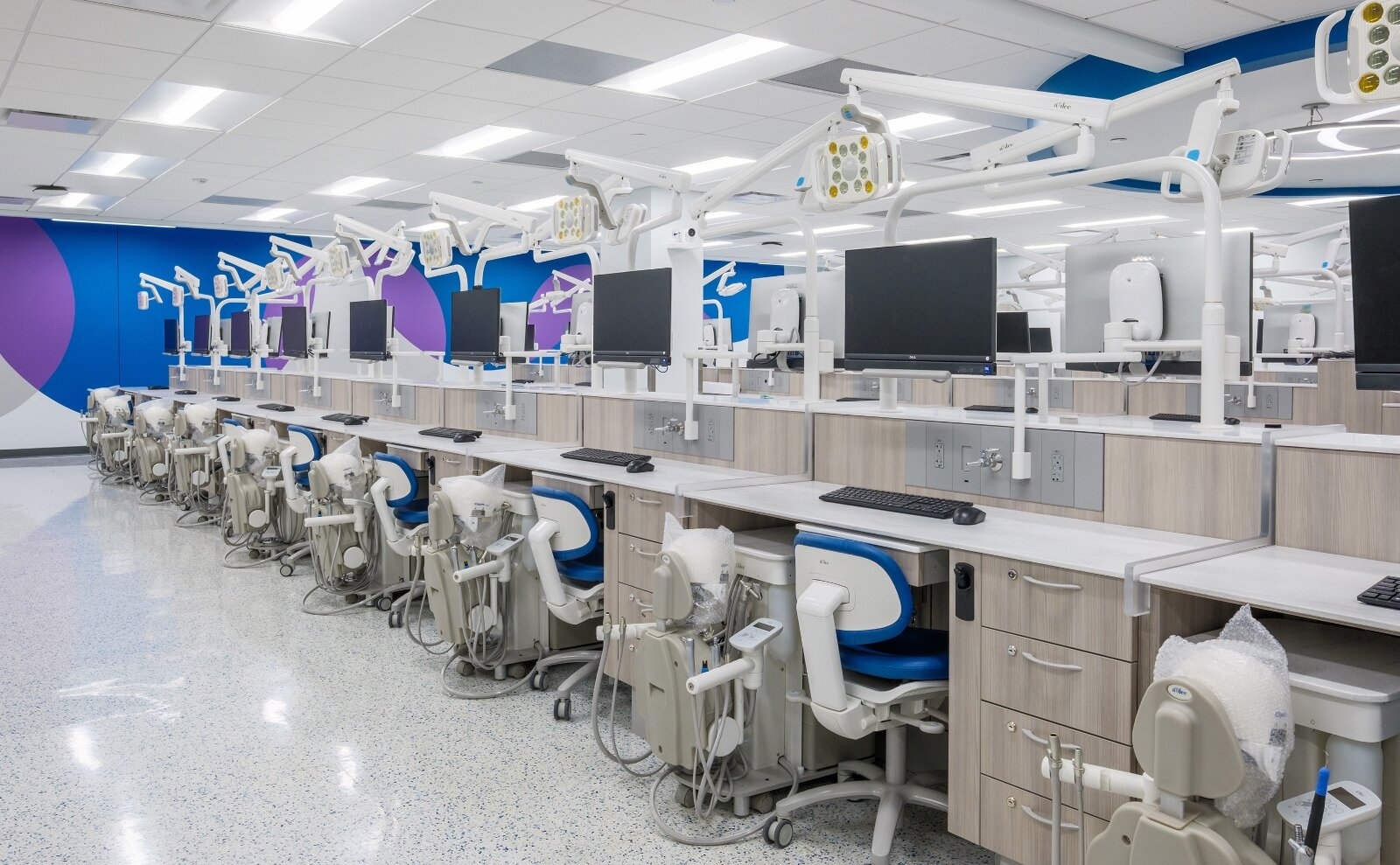 In their first two years, Bitonte dental students train in campus clinics and labs.